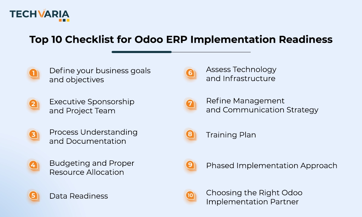 Top 10 Checklist for Odoo ERP Implementation Readiness