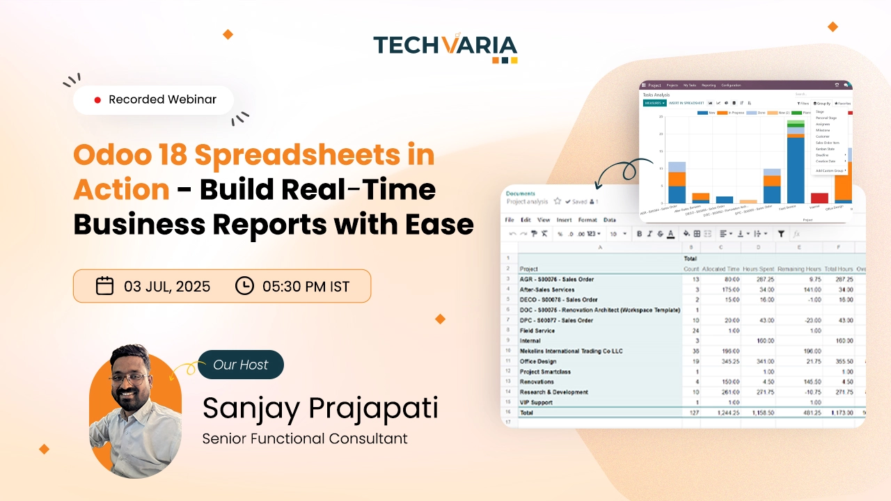 Odoo 18 Spreadsheets in Action