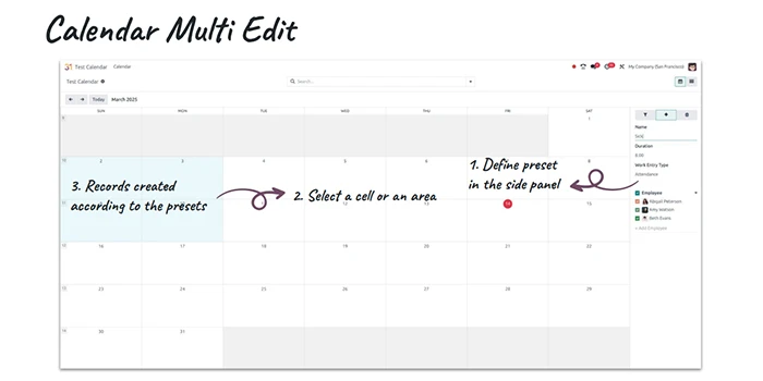 Calendar Multi Edit