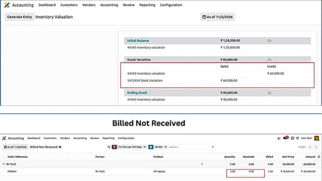 Create Bill Odoo 19 